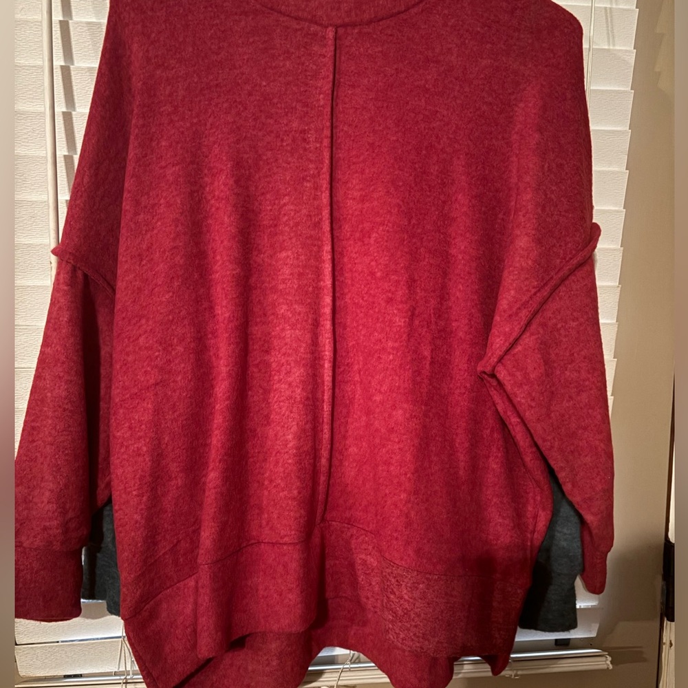 Zenana Outfitters Deep Red Sweater